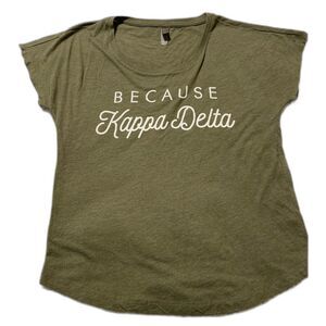 Sorority "Because Kappa Delta" Tee Medium #685